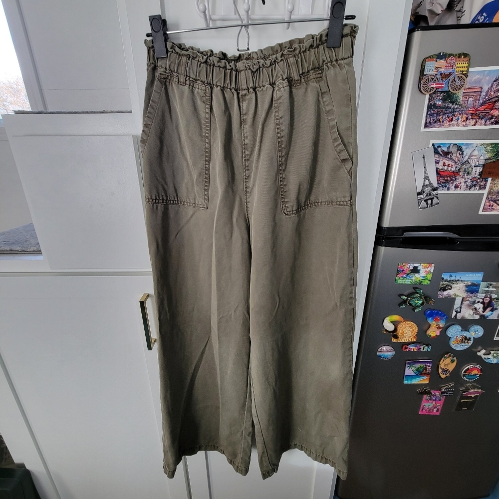 High waist wide leg pants